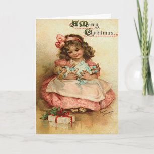 Carte de Noël enfant Vintage
