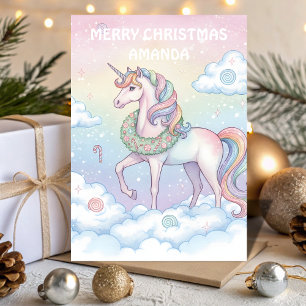 Carte de Noël Enfants Licorne Dreamland