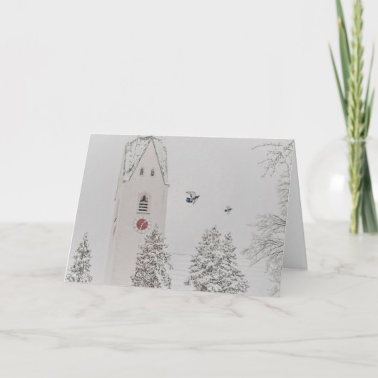 Carte de Noël enneigée (Devant)