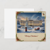 Carte de Noël enneigée (Devant / Derrière)