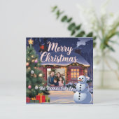 Carte de Noël enneigée enchantée (Debout devant)