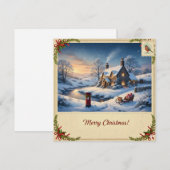 Carte de Noël enneigée II (Devant / Derrière)