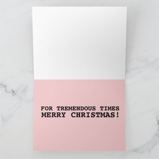 CARTE DE NOËL ÉNORME ÉPOQUE FORMIDABLE DONALD TRUM (Intérieur)