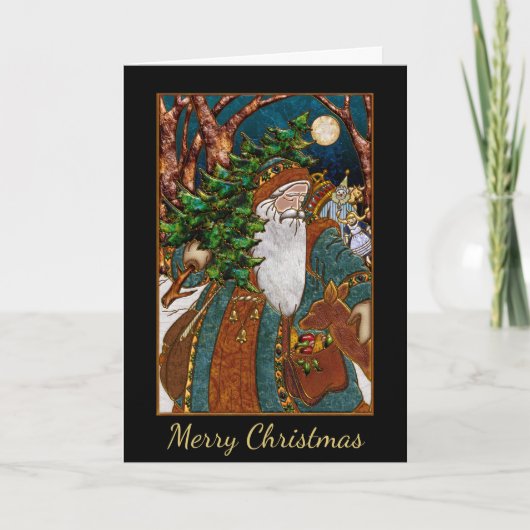 Carte de Noël Entreprise avec Père Noël (Devant)