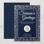 Carte de Noël Entreprise Flocon de Minuit (Devant / Derrière)