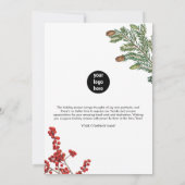 Carte de Noël Entreprise Pine Cone (Dos)