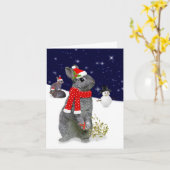 Carte de Noël (Entrez votre propre message) (Fleur jaune)