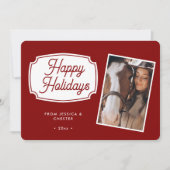 Carte de Noël Equestria Rouge moderne (Devant)