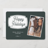 Carte de Noël Equestria Vert moderne (Devant)