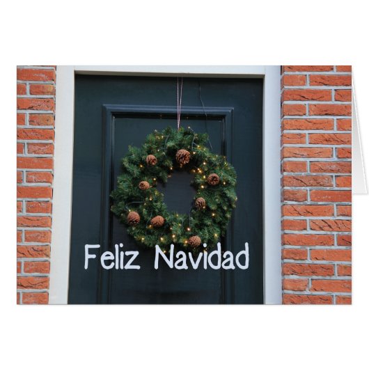 Carte de Noël espagnole Feliz Navidad (Devant horizontal)