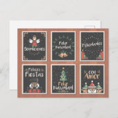 CARTE DE NOËL ESPAGNOLE FELIZ NAVIDAD (Devant / Derrière)