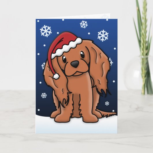 Carte de Noël espagnole Kawaii Ruby Cavalier (Devant)