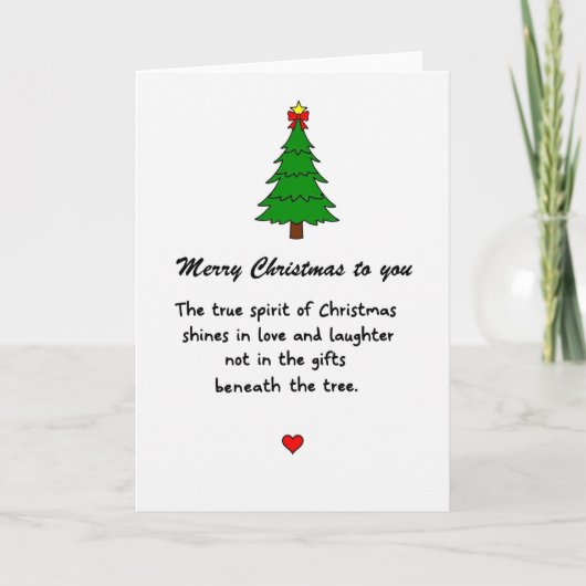 Carte de Noël Esprit Amour et Rire (Devant)