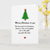 Carte de Noël Esprit Amour et Rire (Fleur jaune)
