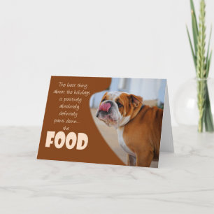 Carte de Noël et de Thanksgiving Humoristique Bull