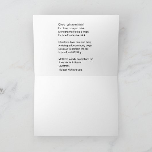 Carte de Noël et poème (Intérieur)