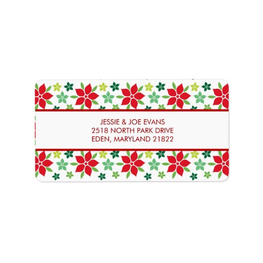 Carte de Noël Étiquettes de adresse (Devant)