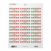 Carte de Noël Étiquettes de adresse (Feuille entière)