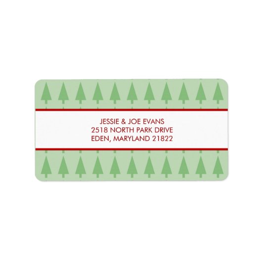 Carte de Noël Étiquettes de adresse (Devant)