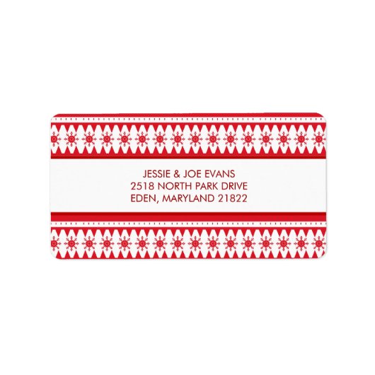 Carte de Noël Étiquettes de adresse (Devant)