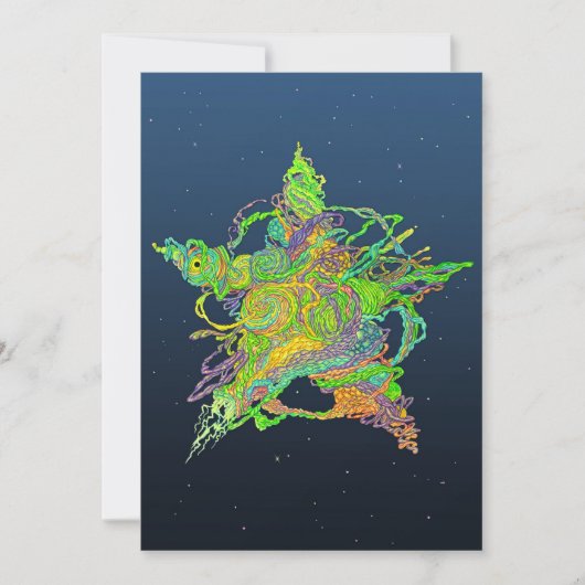 Carte de Noël étoile de Noël artistique (Devant)