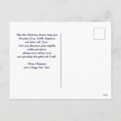 Carte de Noël Étoile et Église "Paix sur Terre" (Dos)