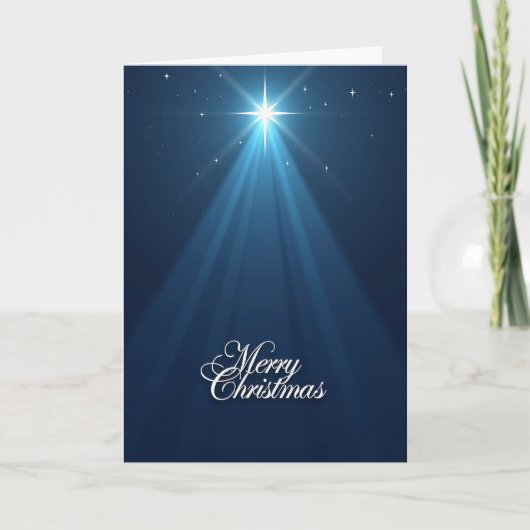 Carte de Noël Étoile Radieuse (Devant)