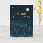 Carte de Noël étoilée (Fleur jaune)