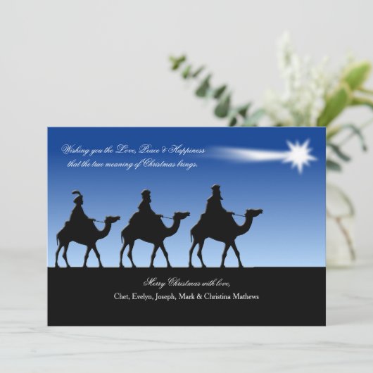 Carte de Noël étoilée (Debout devant)