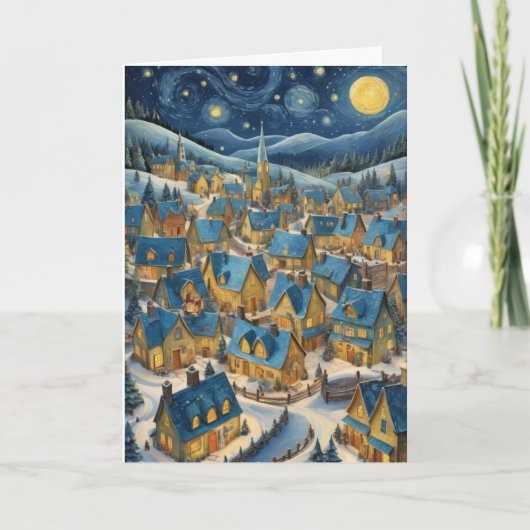 Carte de Noël étoilée avec message personnalisé (Devant)