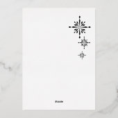 Carte de Noël étoilée avec photo et feuille d'alum (Verso)