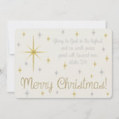 Carte de Noël étoilée blanche (Devant)