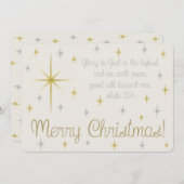 Carte de Noël étoilée blanche (Devant / Derrière)