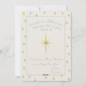 Carte de Noël étoilée blanche (Dos)