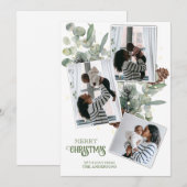 Carte de Noël Eucalyptus et Pin d'eau (Devant / Derrière)