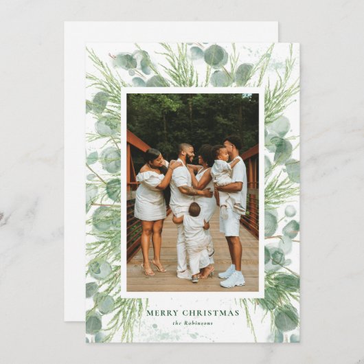 Carte de Noël Eucalyptus et Pine (Devant / Derrière)