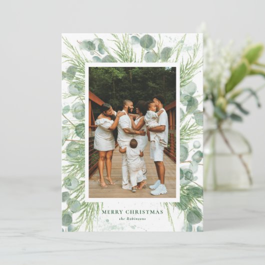 Carte de Noël Eucalyptus et Pine (Debout devant)