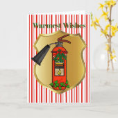 Carte de Noël Extinctrice de feu (Fleur jaune)