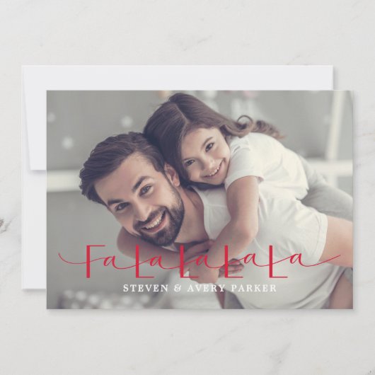Carte de Noël Fa La La La La Plate Carte de Fêtes (Devant)