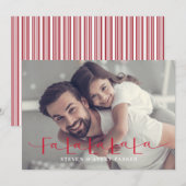 Carte de Noël Fa La La La La Plate Carte de Fêtes (Devant / Derrière)