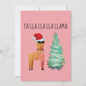 Carte de Noël Fa lla lla llama (Devant)
