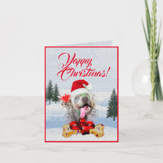 Carte de Noël facile à personnaliser pour chien We