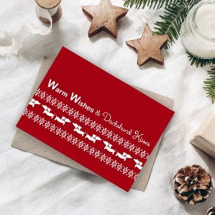 Carte de Noël Fair Isle Ugly Sweater Dachshund