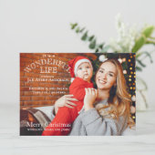 Carte de Noël Faire-part bébé photo (Debout devant)