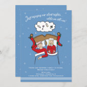 Carte de Noël Faire-part de grossesse - Blonde (Devant / Derrière)