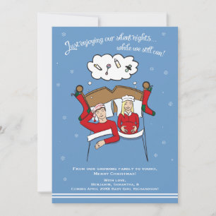 Carte de Noël Faire-part de grossesse - Blonde