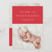 Carte de Noël faire-part de naissance (Devant / Derrière)