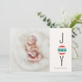 Carte de Noël faire-part de naissance (Debout devant)