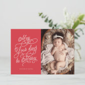 Carte de Noël faire-part de naissance (Debout devant)