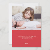 Carte de Noël faire-part de naissance (Dos)